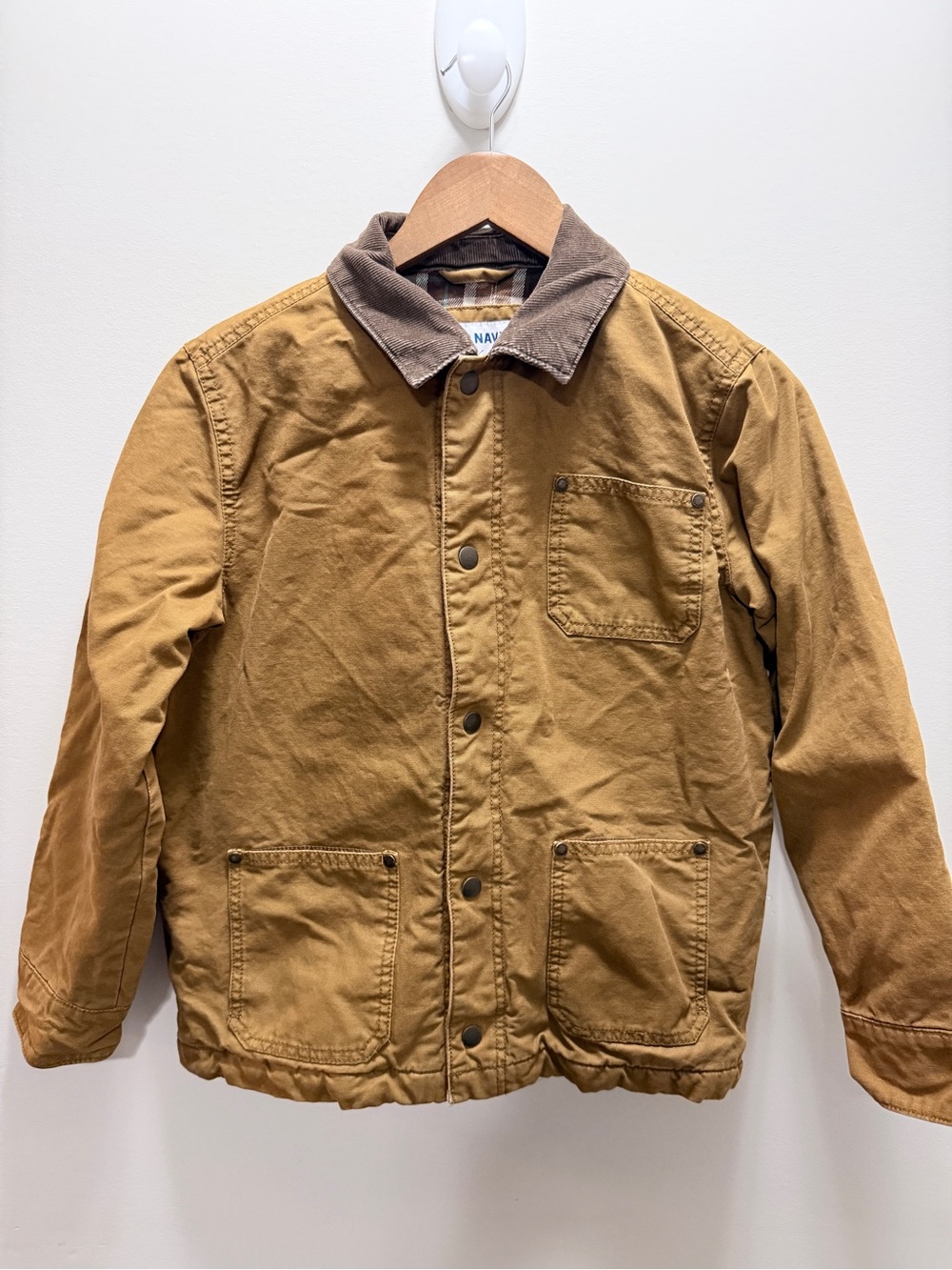 Old Navy Teens Large or XS Women Jacket - Brown/Plaid